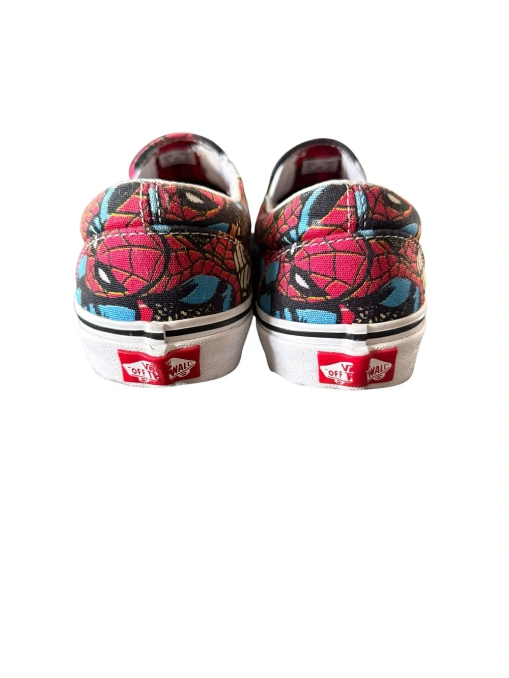 Vans x Marvel Spider-Man Slip On Sneakers Men’s 6 Women’s 7.5 Rare Comic Print